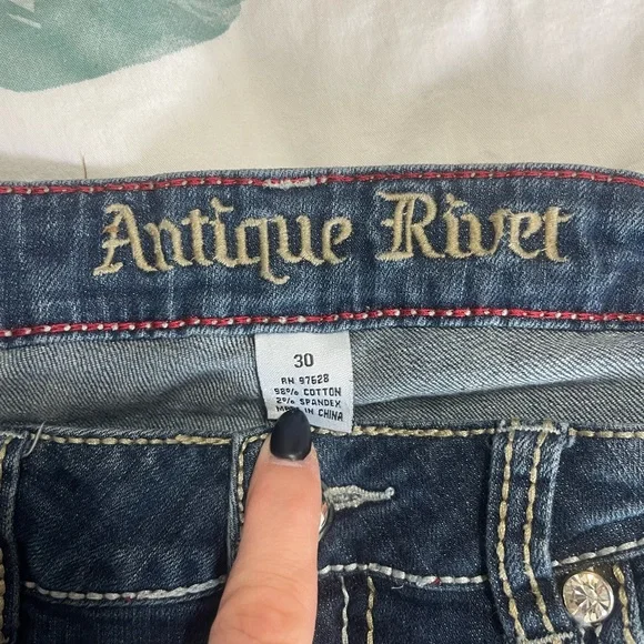 Antique Rivet Women's Dark Blue Boot Cut Jeans - Picture 5 of 5
